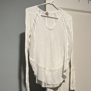 We the Free Waffle Knit Tunic Ivory XS